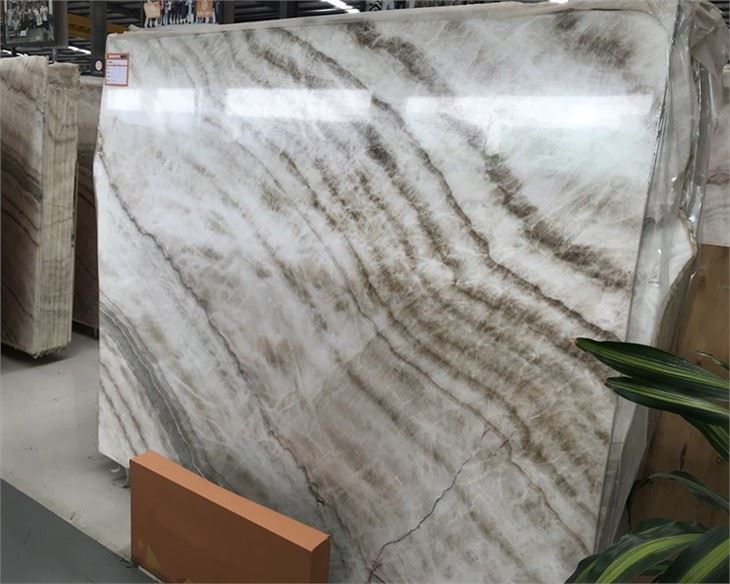 Brown Wooden Onyx Marble Backlit