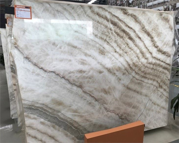 Brown Wooden Onyx Marble Backlit
