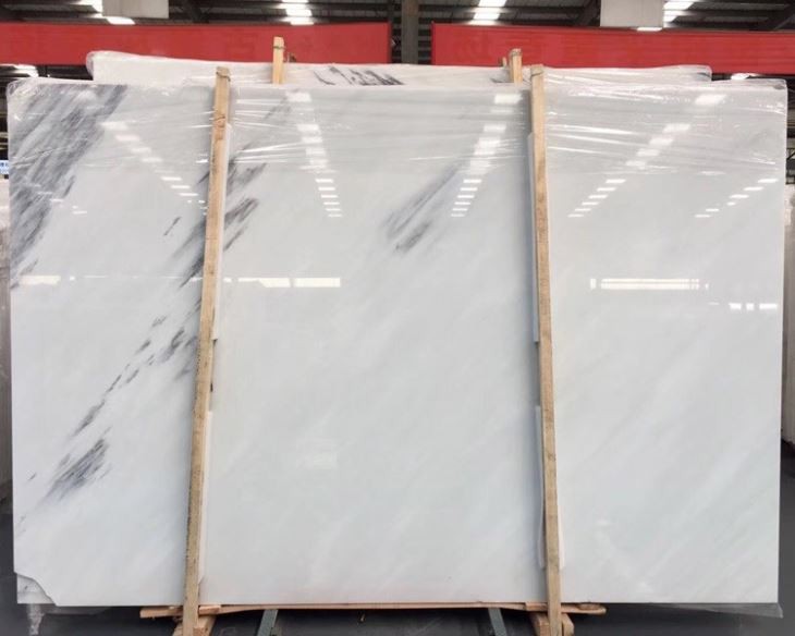 Ink White Marble Slabs