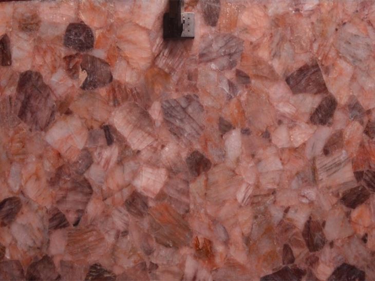 Orange Crystal Semi Precious Stone Slab