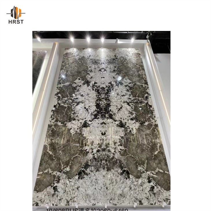 Diamond matched marble wall