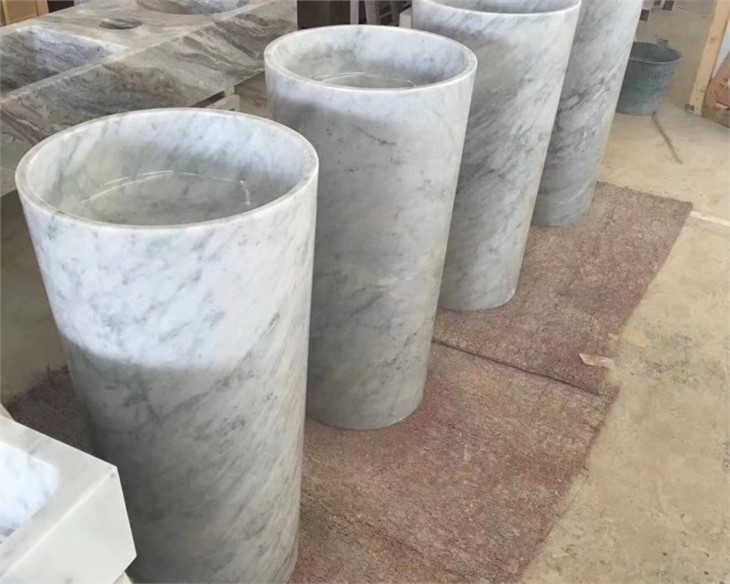 Pedestal White Marble Wash Basin Pedestal White Marble Wash Basin