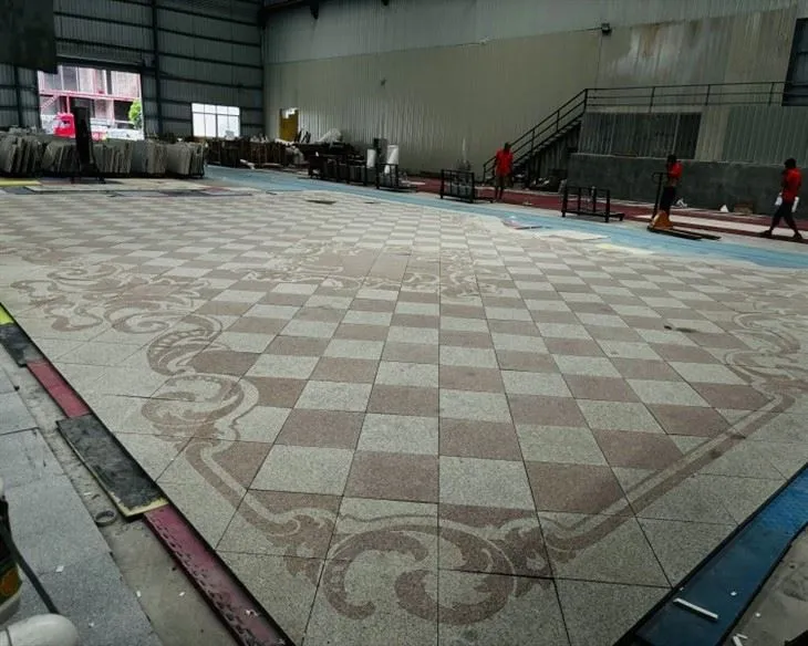 Chrysanthemum Yellow Granite And Shidao Red Granite Outdoor Flooring