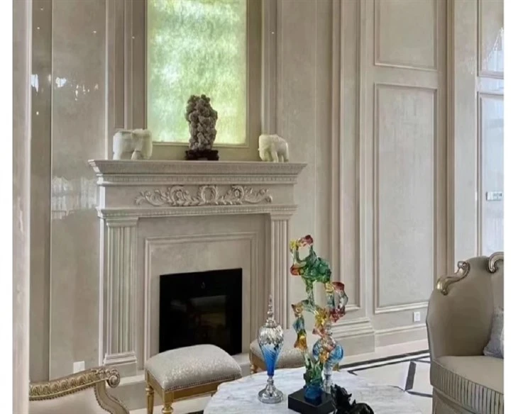 Altman Beige Marble fireplace Altman Beige Marble fireplace